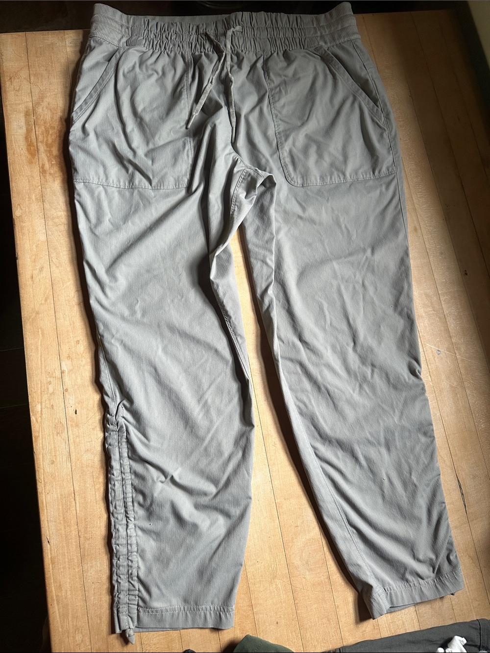 North Face Light Gray women’s Drawstring Casual Pants
